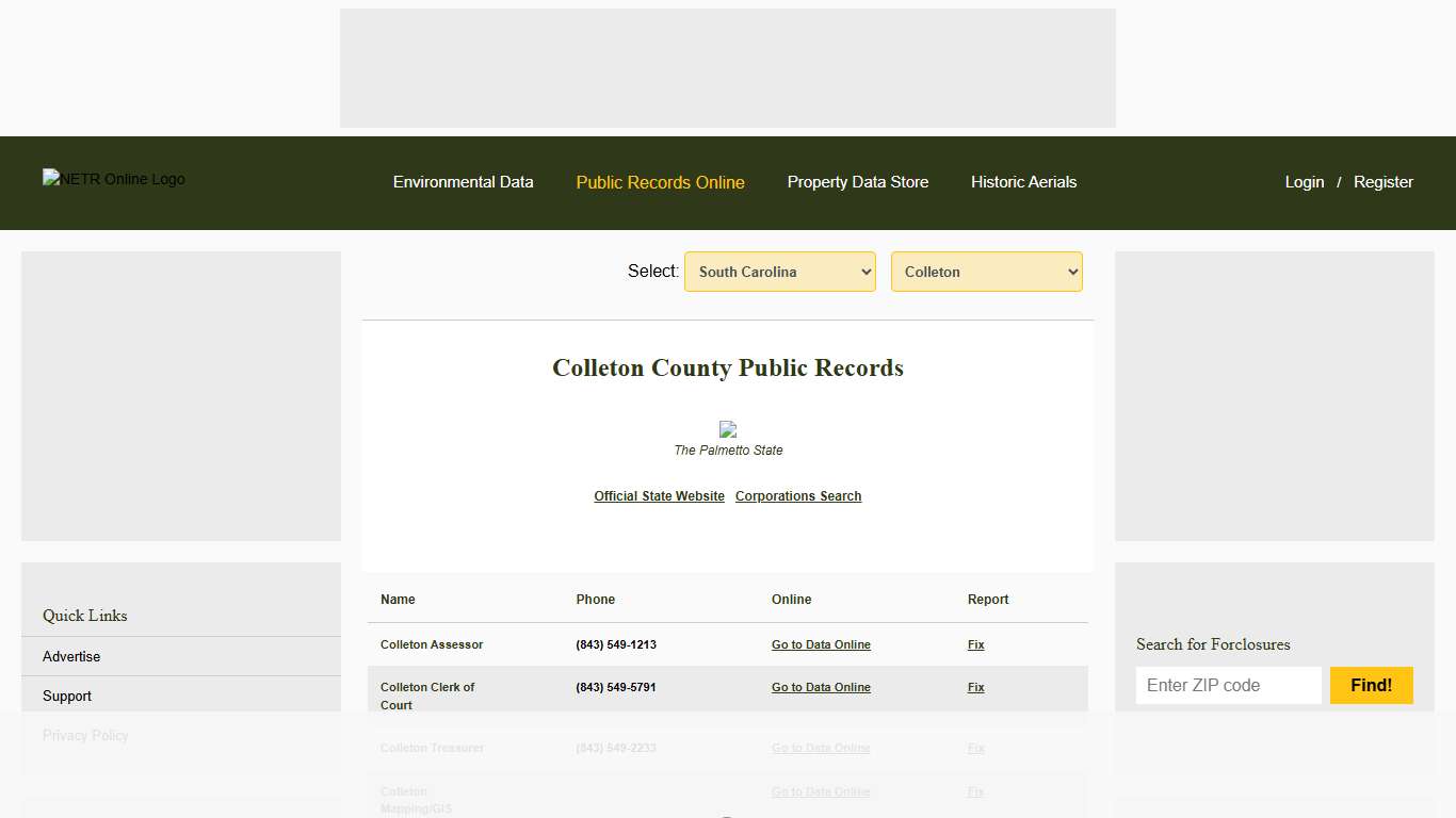 NETR Online • Colleton • Colleton Public Records, Search Colleton Records, Colleton Property Tax, South Carolina Property Search, South Carolina Assessor